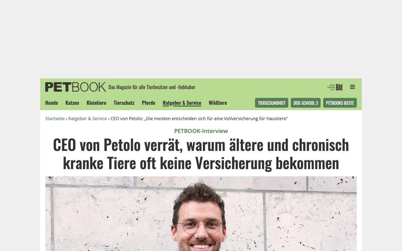 PETBOOK-Artikel: CEO von petolo im Interview