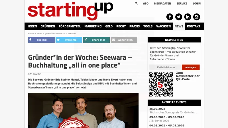 StartingUp: Gründer:in der Woche — Seewara