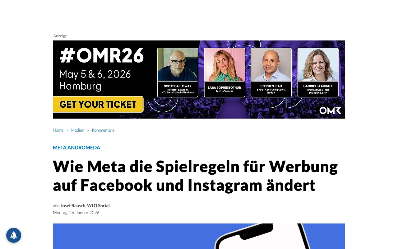 Horizont: Wie Meta die Spielregeln für Werbung auf Facebook und Instagram ändert