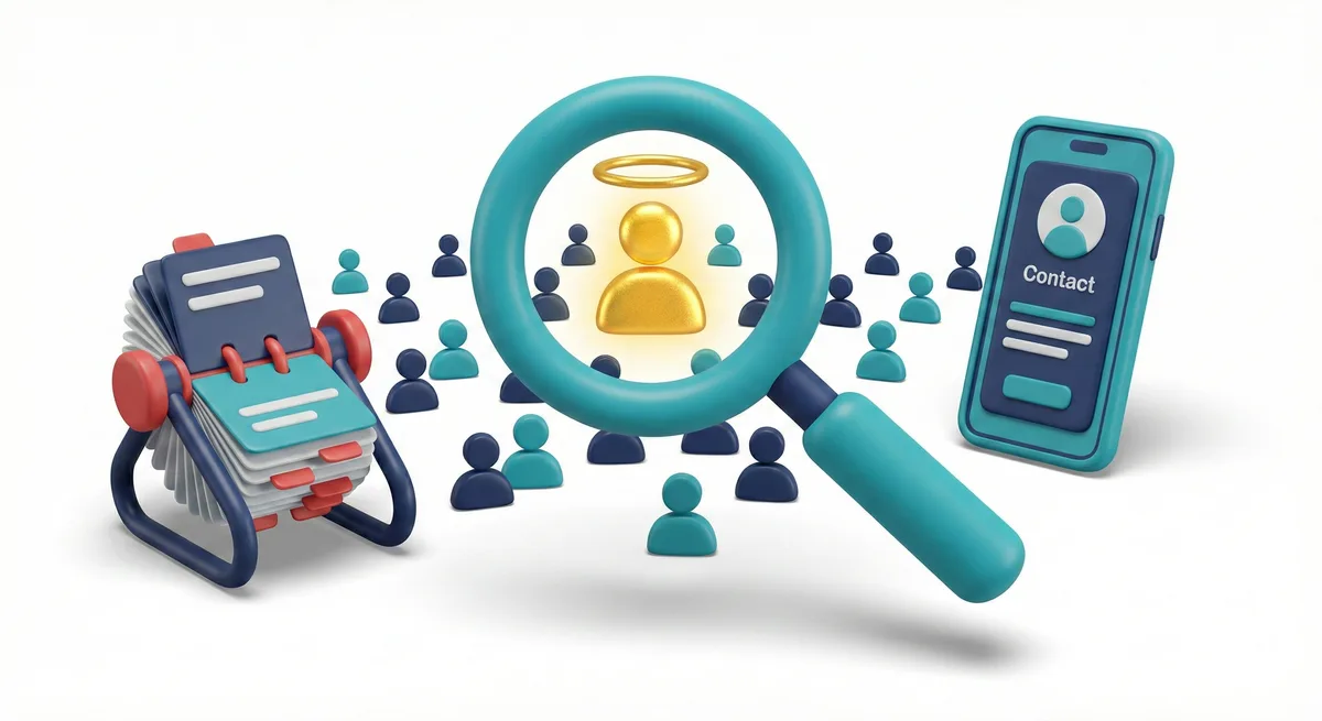 3D-Illustration: Journalist finden