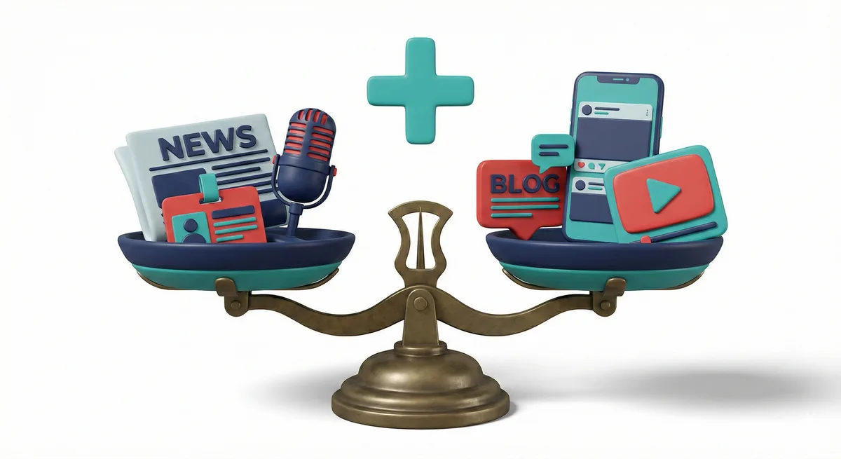 3D-Illustration: Pressearbeit vs Content