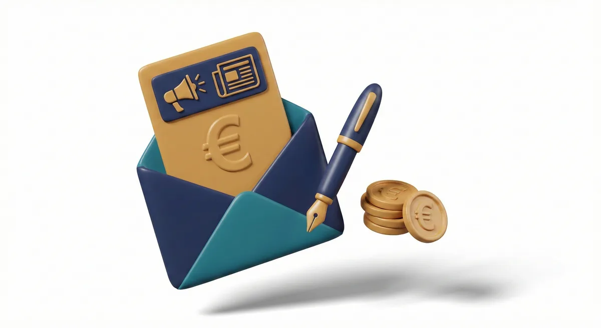 3D-Illustration: Pressemeldung Kosten